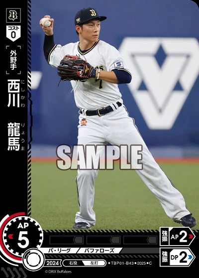 西川 龍馬(オリックス・バファローズ) 【TBP01-B43C】